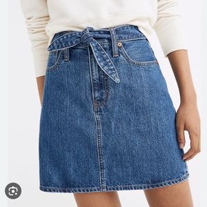 Madewell Rigid Denim Skirt: Tie-Waist Edition